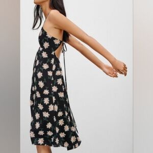 Aritzia Floral Black Dress
